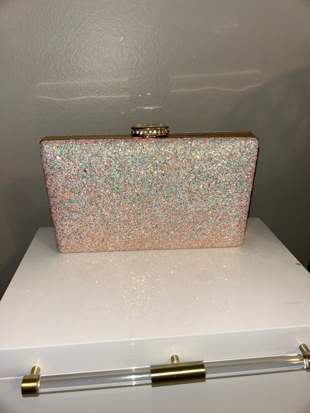 NWT- Cariedo pink sequin clutch